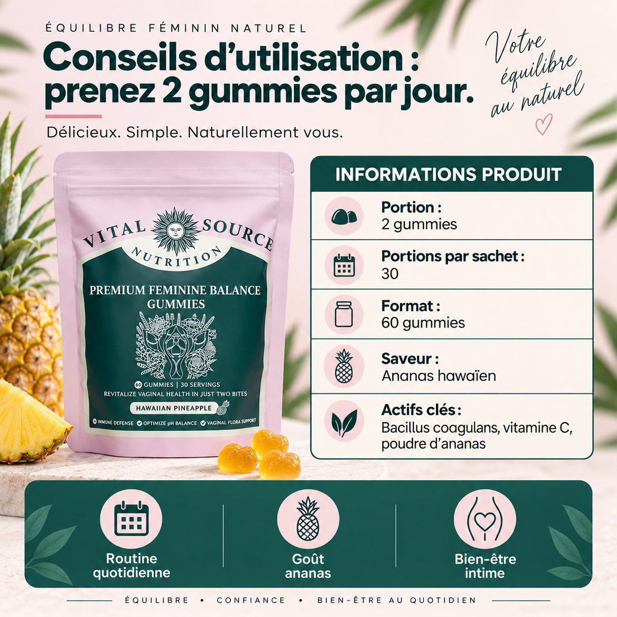 🌸 FEMININE INTIMATE GUMMIES (Votre allié bien-être intime au quotidien.)
