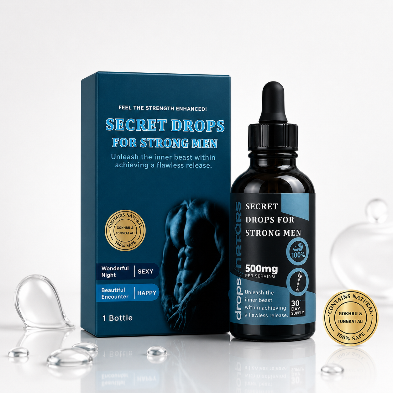 Gouttes Secrètes pour l'Amélioration de la Vitalité Masculine