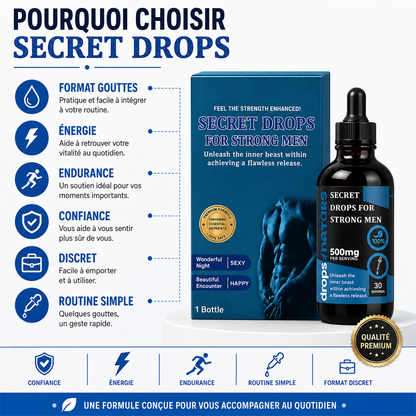 Gouttes Secrètes pour l'Amélioration de la Vitalité Masculine