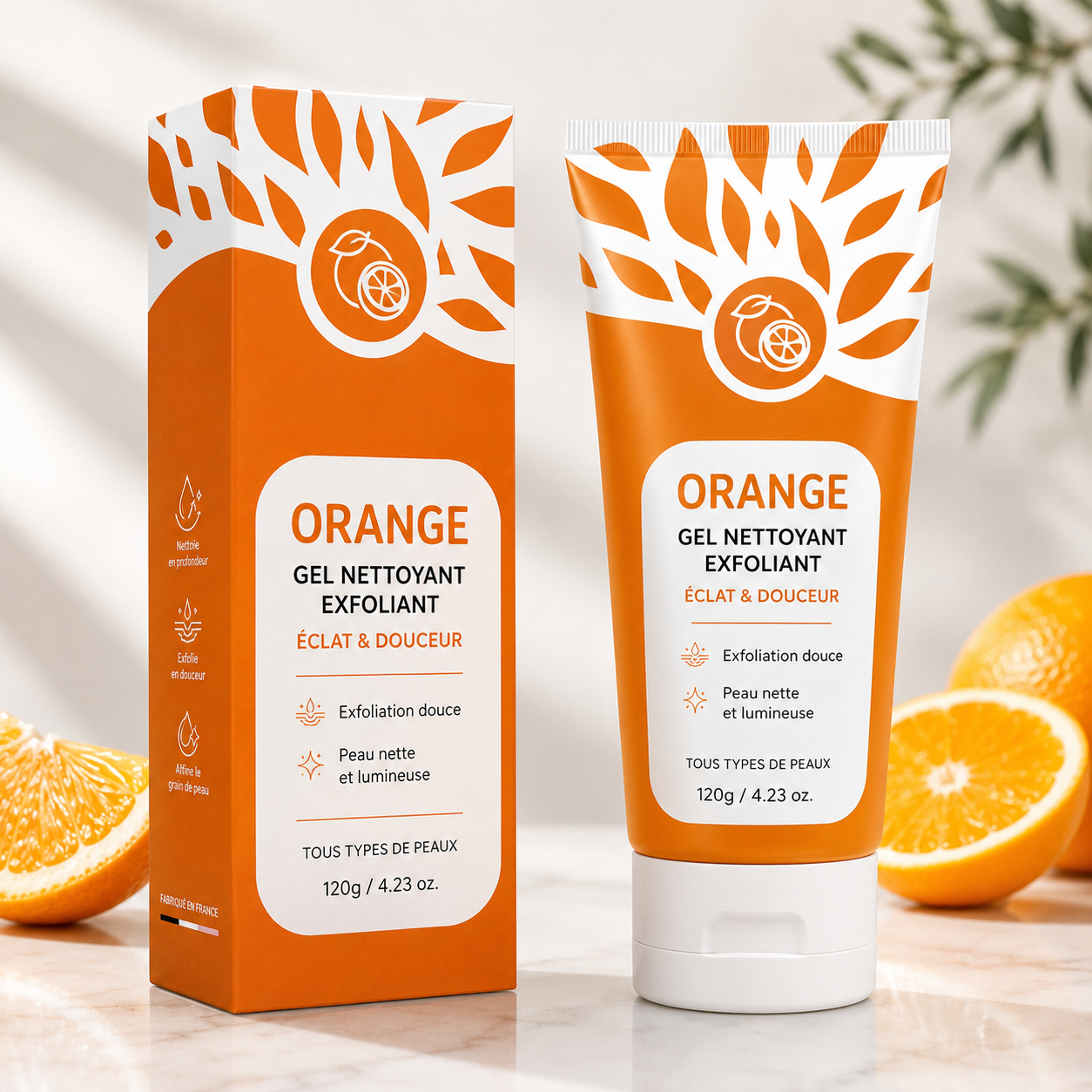 Gel exfoliant à l’orange