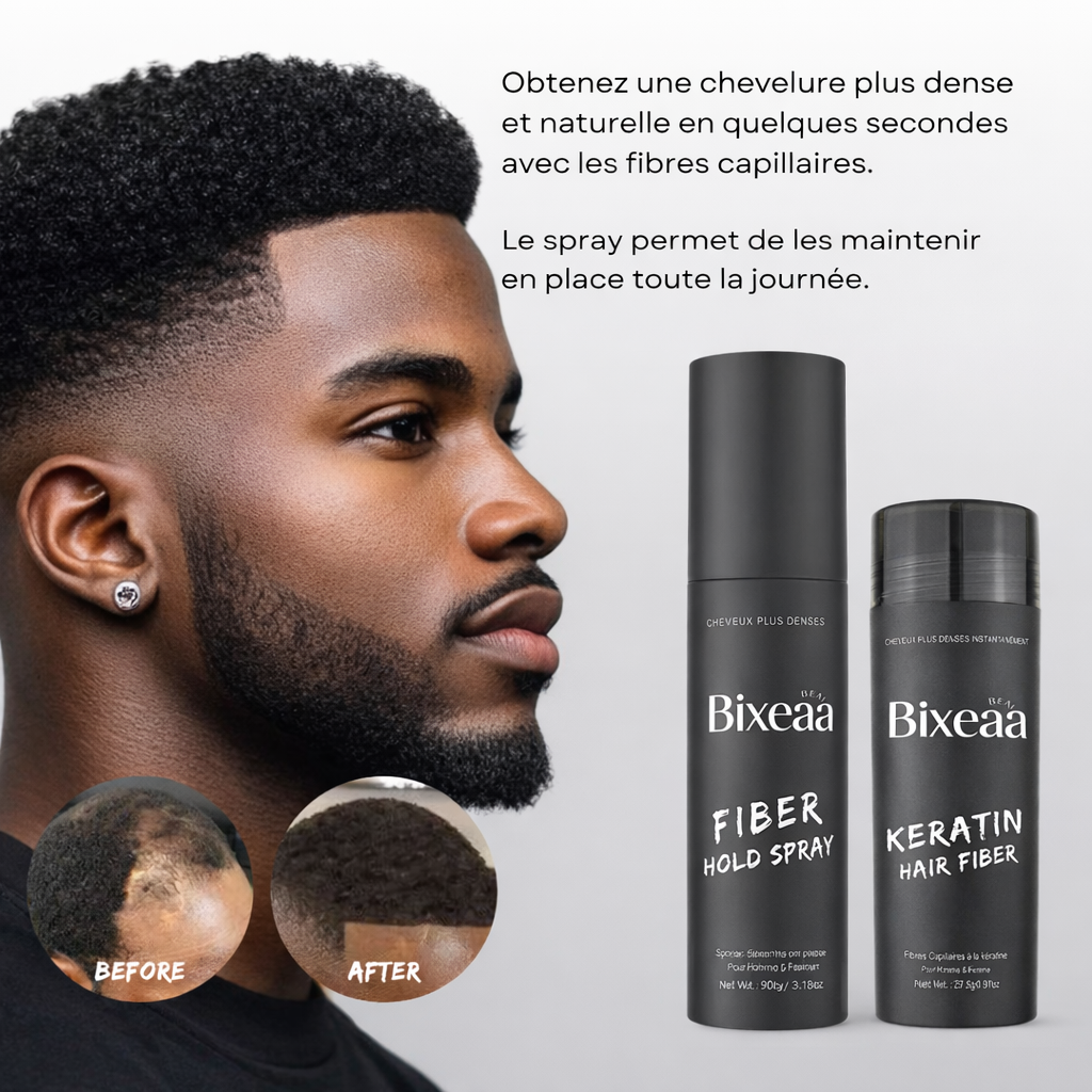 Kit 4 pièces - Fibres capillaires + Fixateur OFFERT