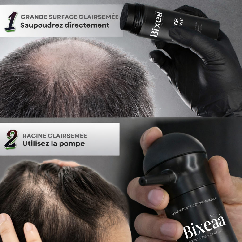 Kit 4 pièces - Fibres capillaires + Fixateur OFFERT
