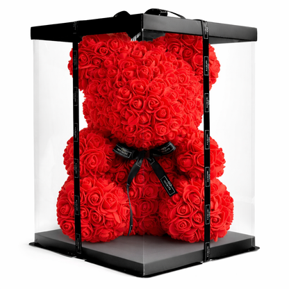 OURS PELUCHE EN ROSE