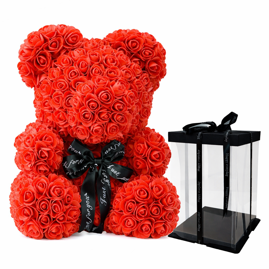 OURS PELUCHE EN ROSE