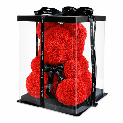 OURS PELUCHE EN ROSE