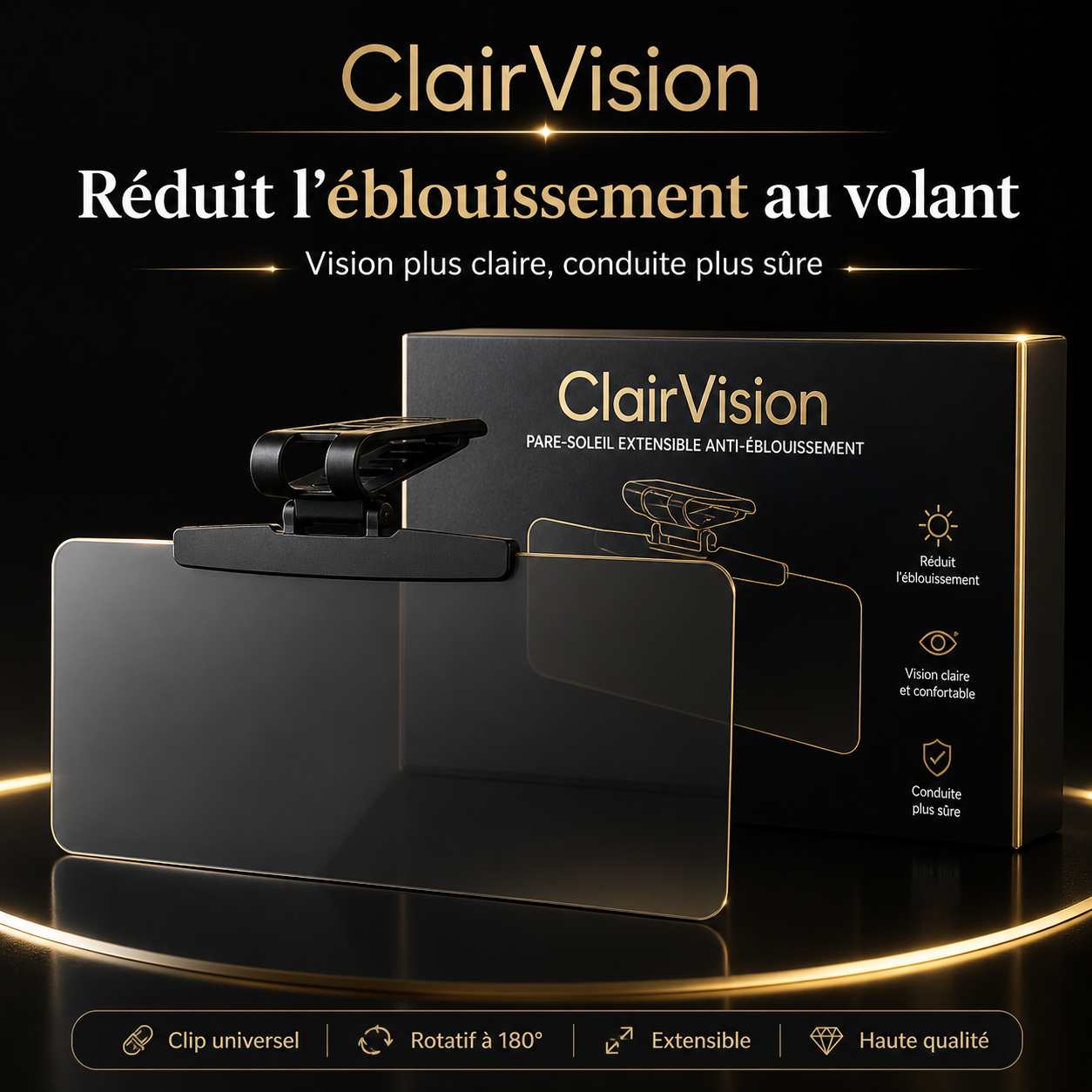 Clair Vision – Pare-soleil anti-éblouissement CI