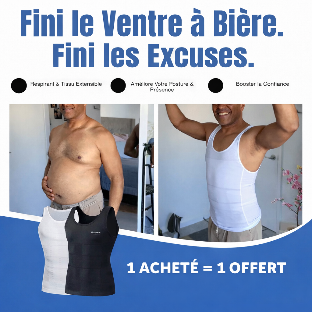Débardeur Sculptant Homme: 1 Acheté = 1 Offert
