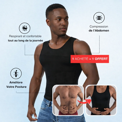 Débardeur Sculptant Homme: 1 Acheté = 1 Offert