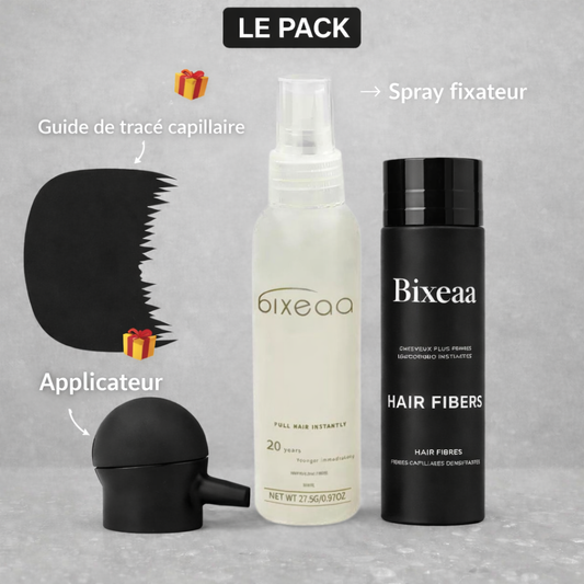 Kit 4 pièces - Fibres capillaires + Fixateur OFFERT CI