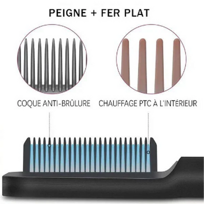 Brosse Lissante Chauffante 3 EN 1