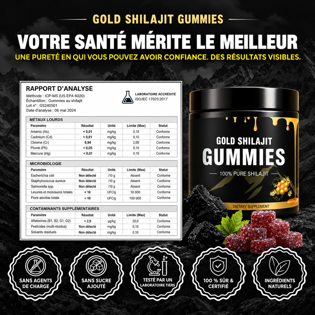 Gummies naturels au shilajit