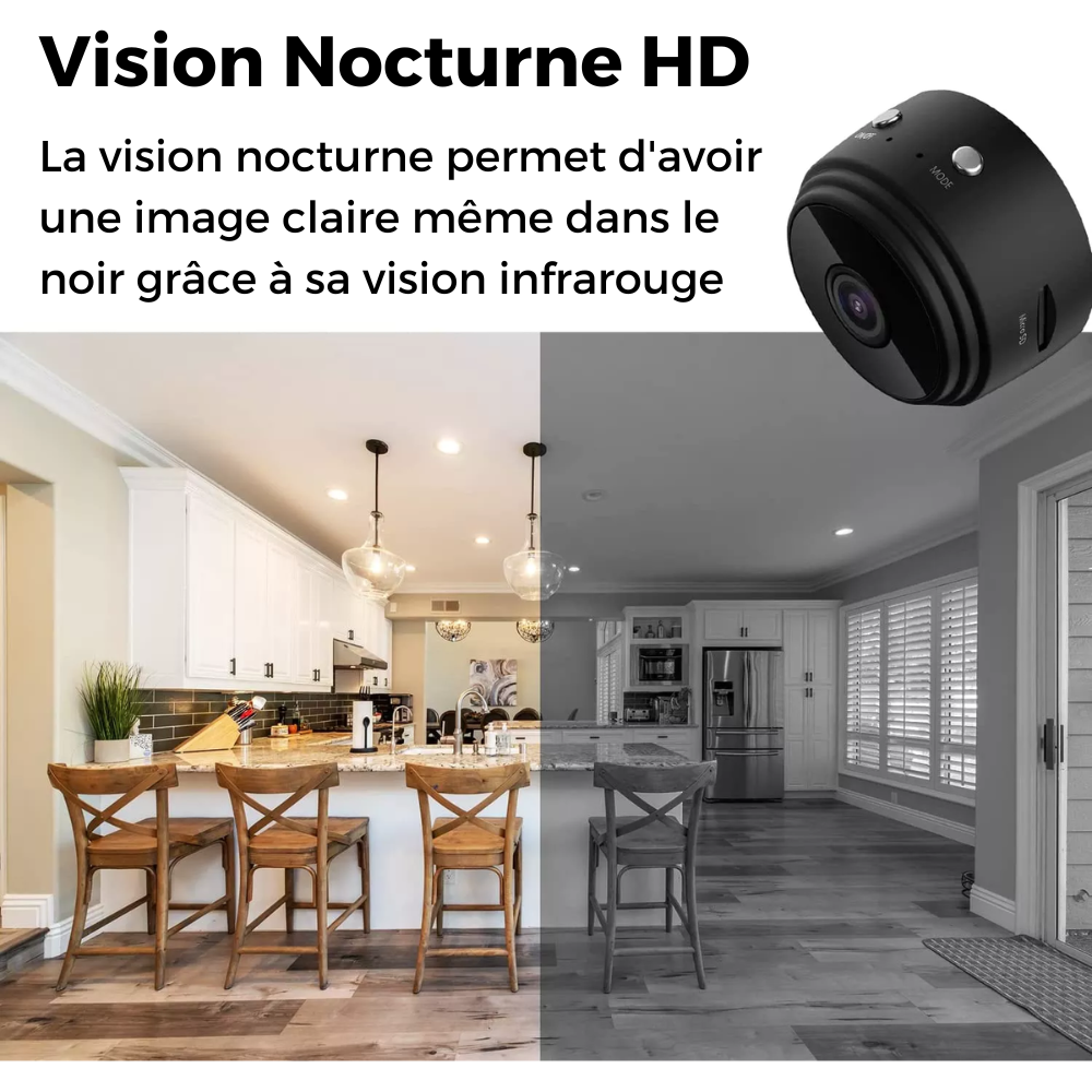 Mini Caméra de surveillance full HD sans fil connecté en WiFi